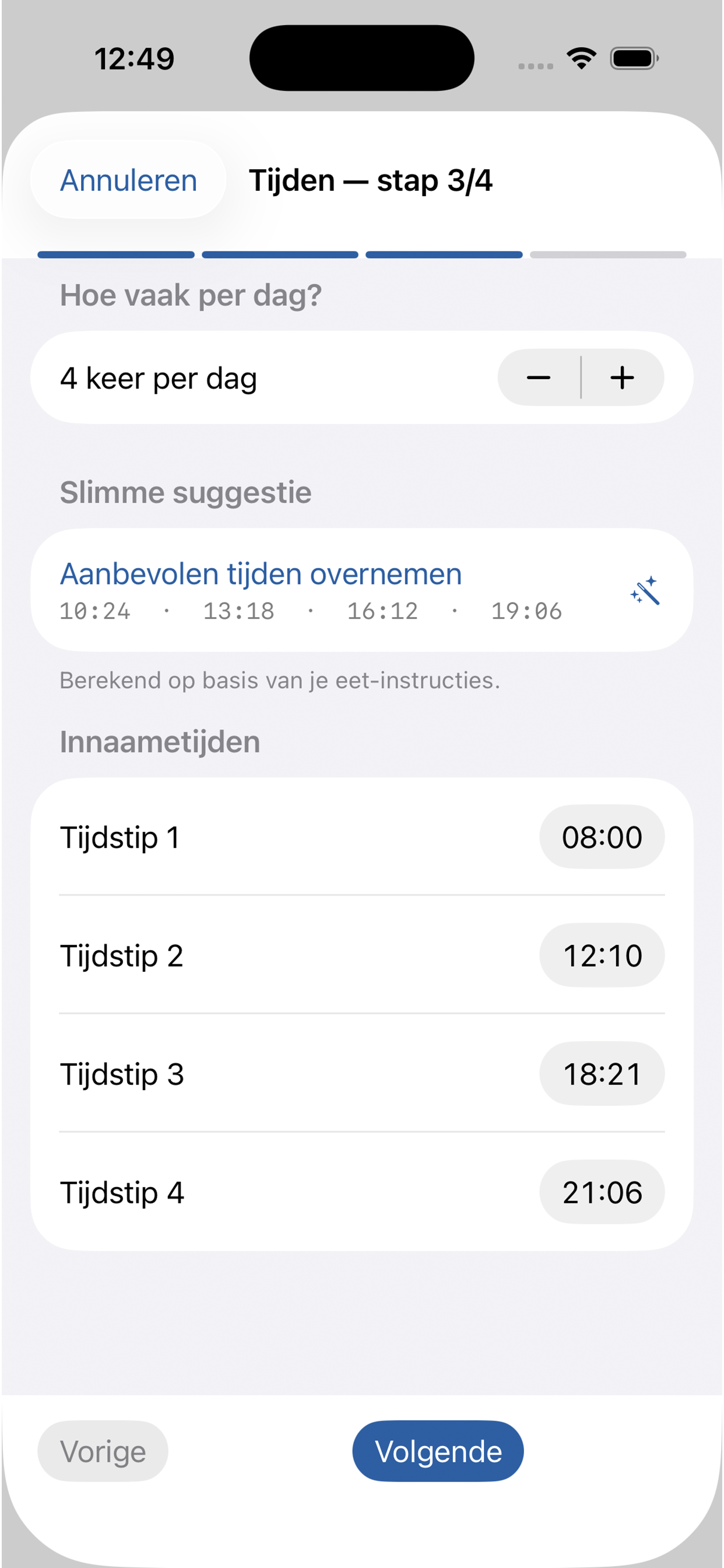 Scherm met medicijnbeheer